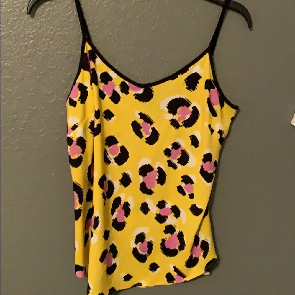 Yellow purple cheetah top